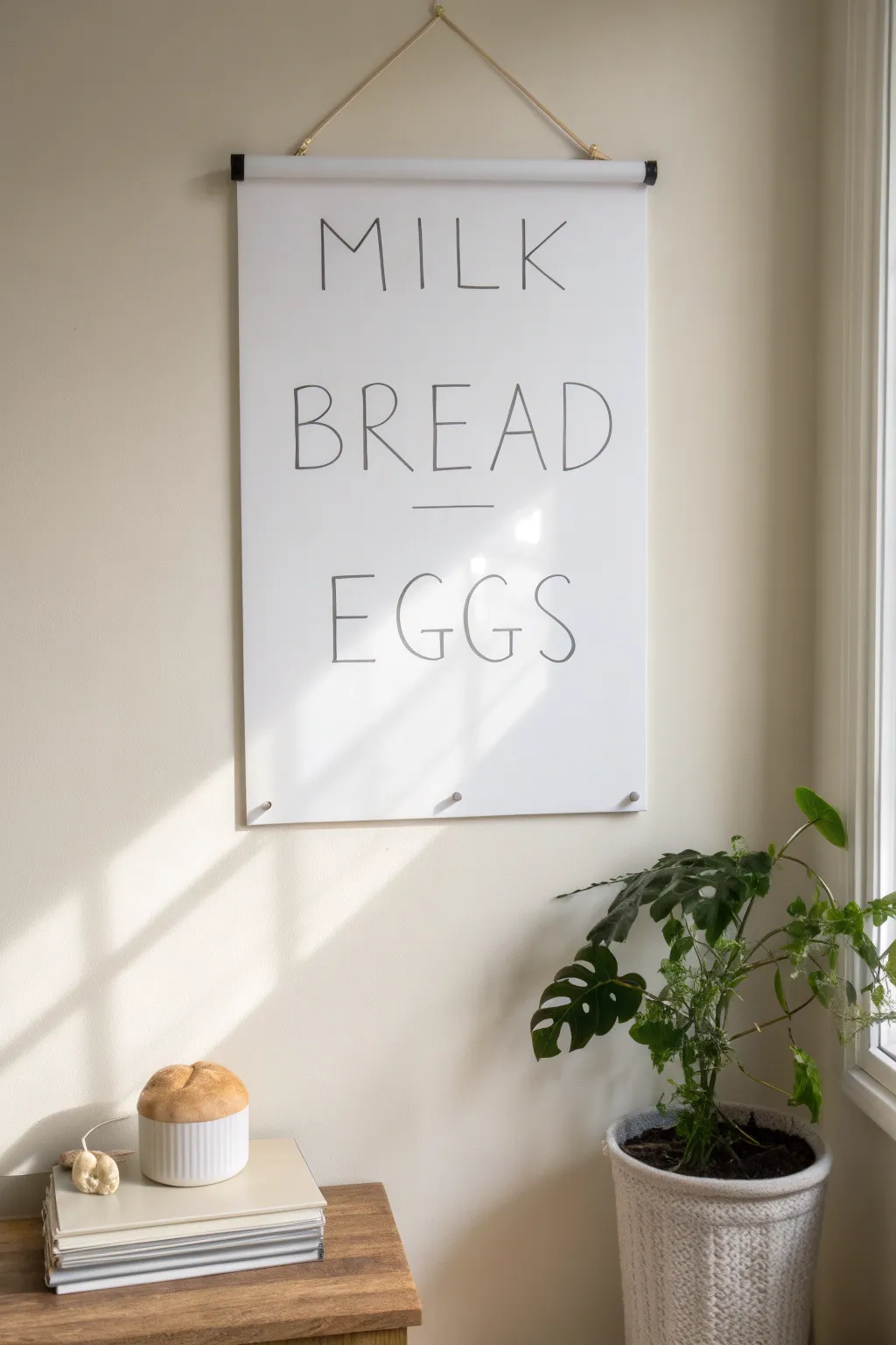 Stay organized and chic with this minimalist grocery list whiteboard – never forget the milk again!