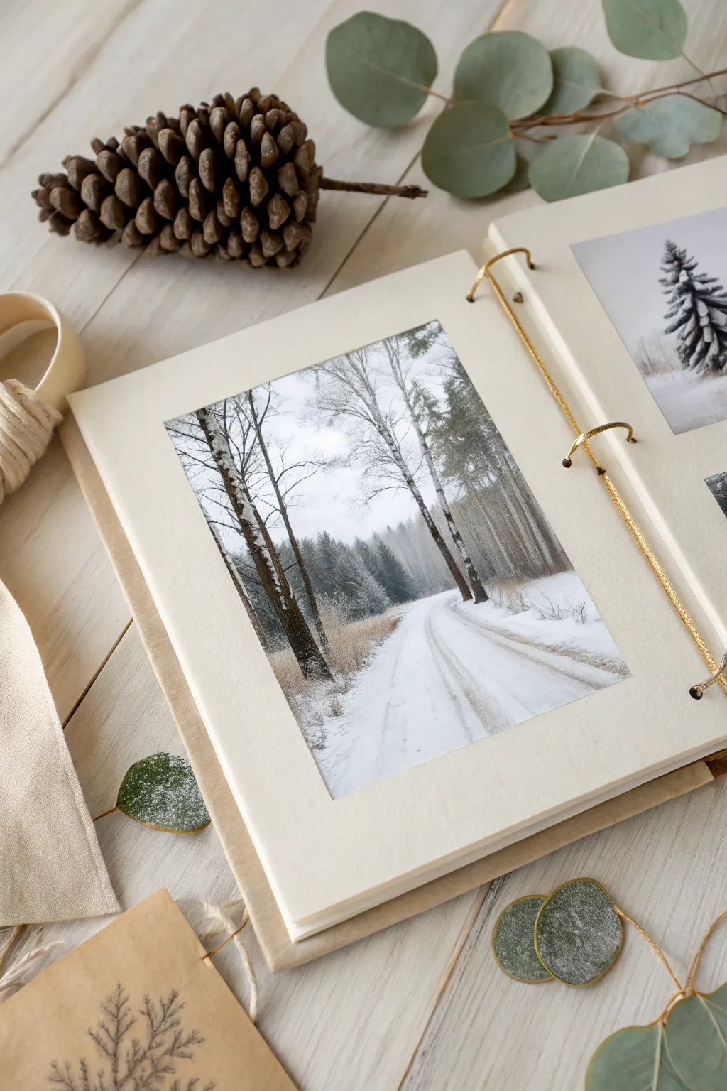 Embrace the art of simplicity with minimalist winter scrapbook designs that let your memories shine.