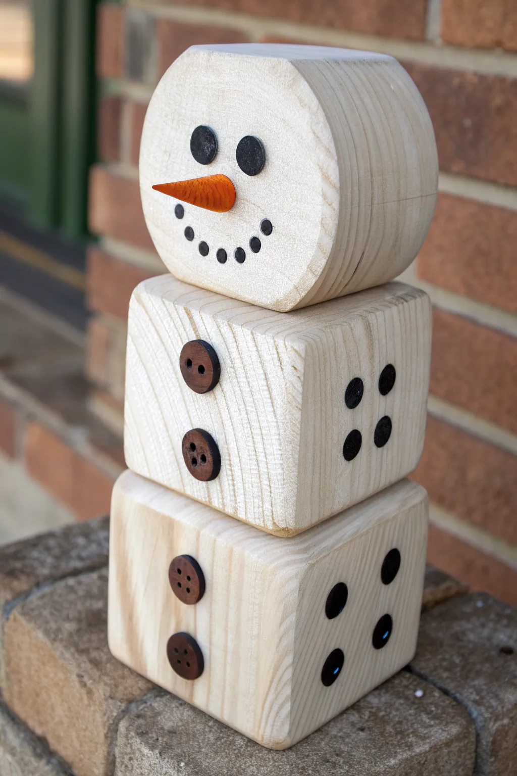 Add a touch of whimsy to your winter decor with charming stackable snowman blocks!