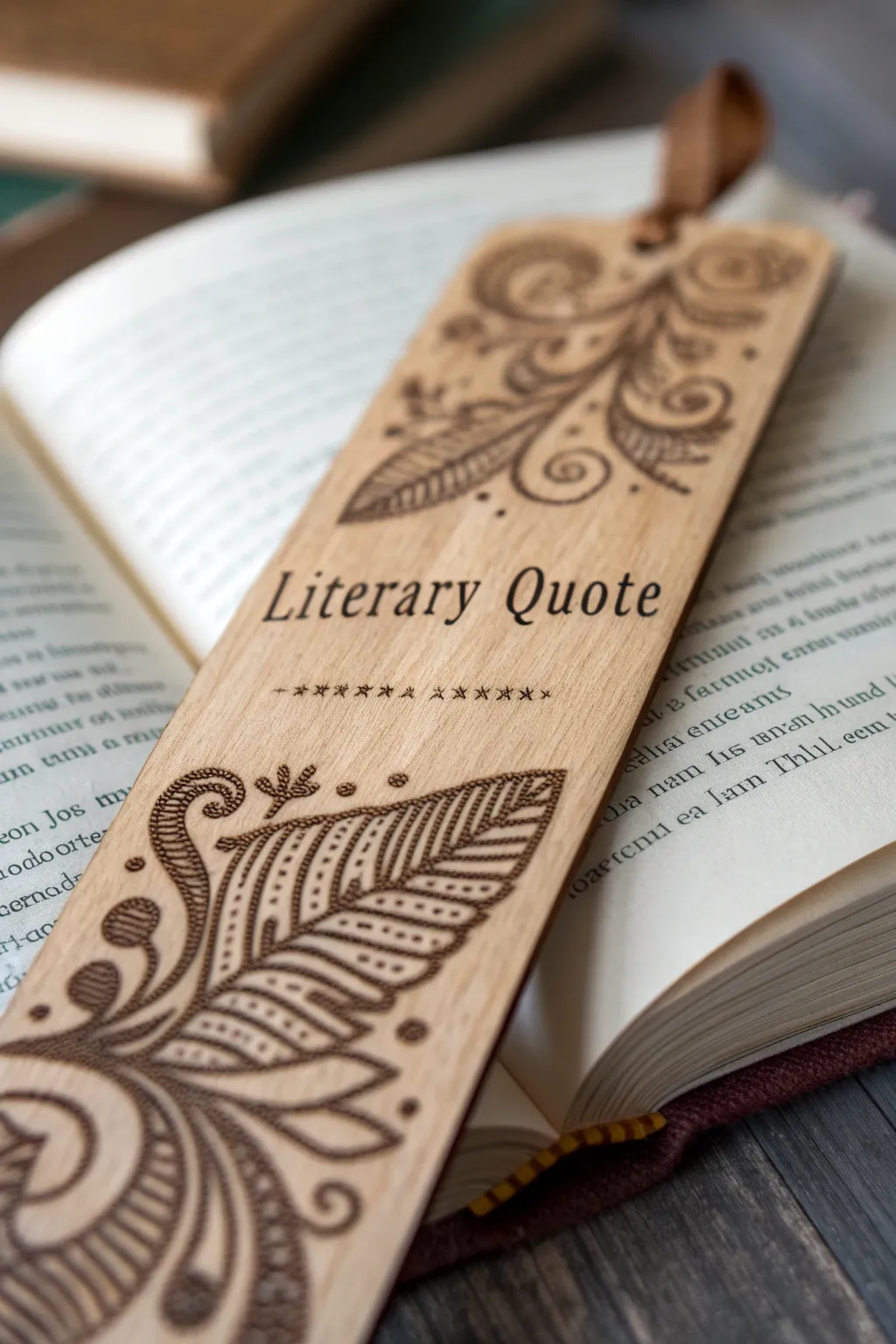 Elevate your reading experience with a handcrafted wood burned bookmark.