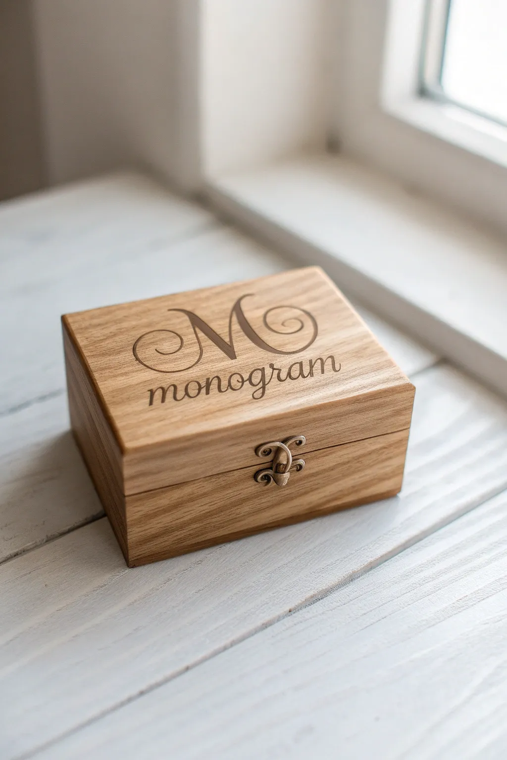 Personalize your style with a monogrammed wooden jewelry box that speaks of elegance and craftsmanship.