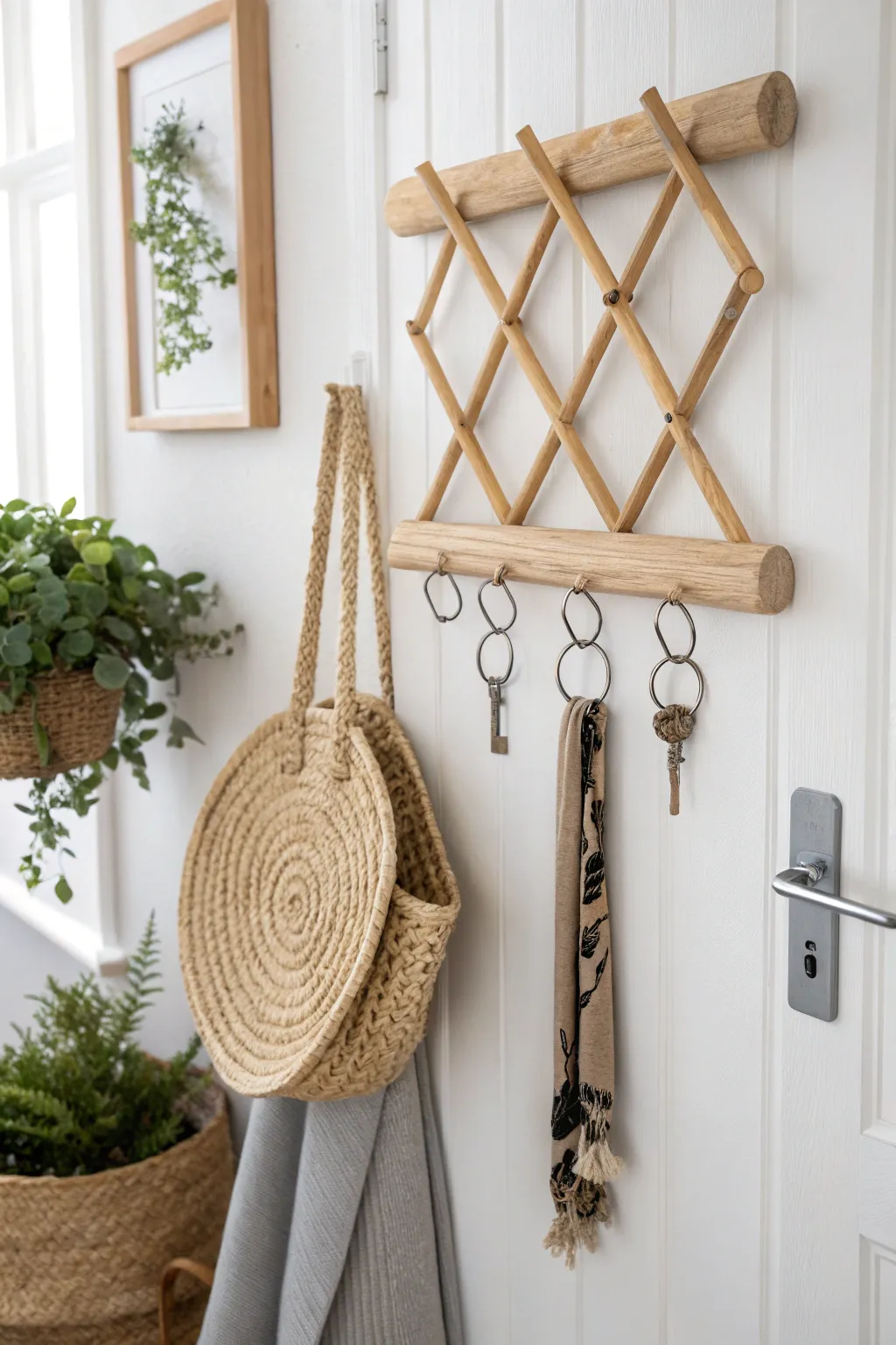 Never misplace your keys again with this charming wooden stick key holder, blending Scandinavian minimalism with boho flair.
