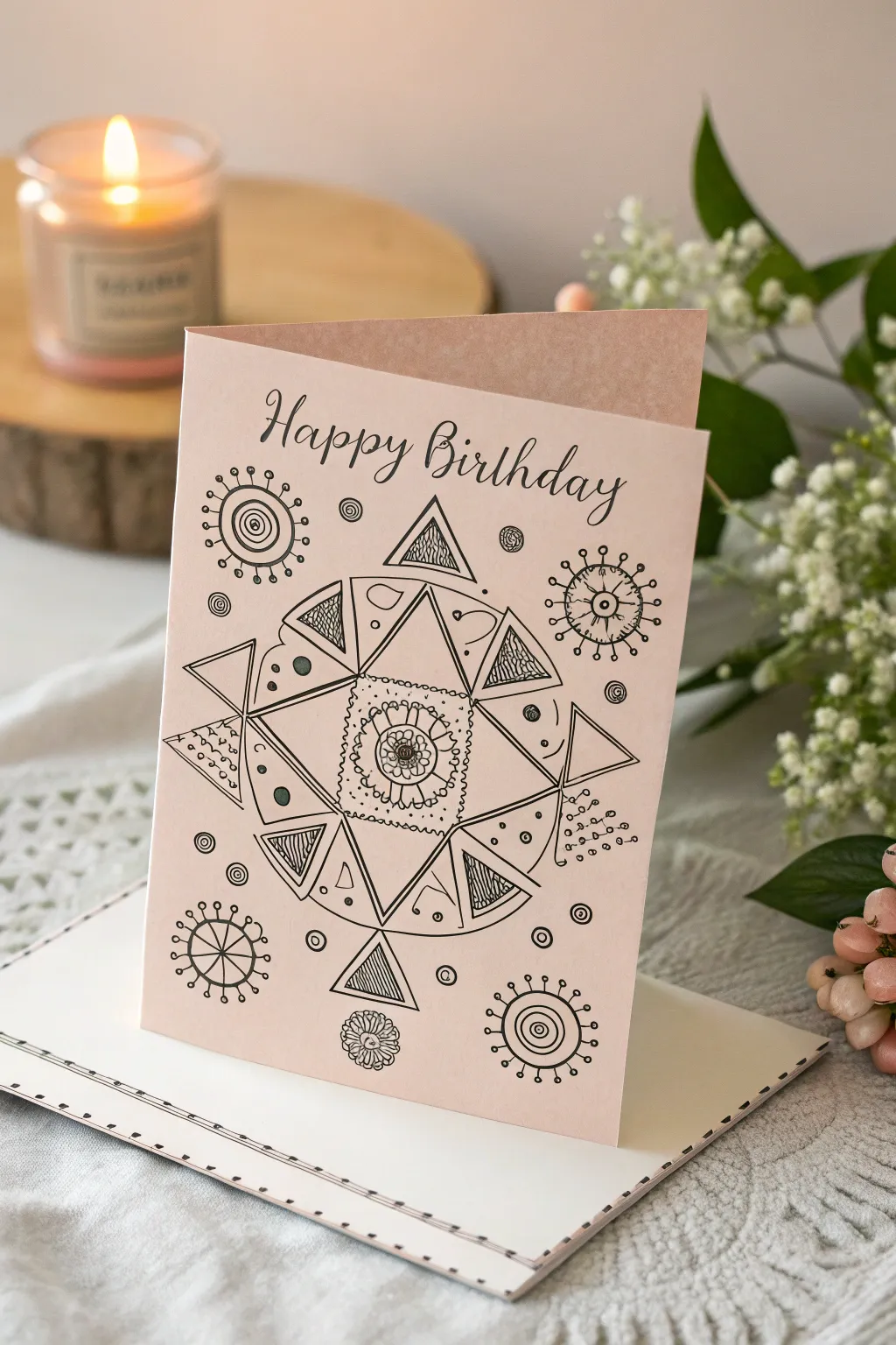 Celebrate creativity with a touch of geometric elegance.