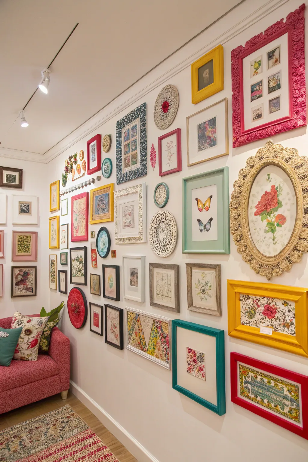 Make a bold statement with an eclectic frame mix.