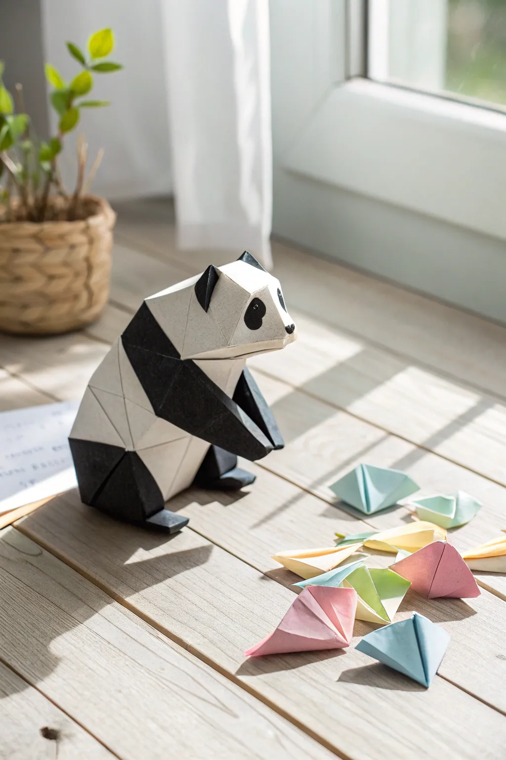 Transform paper into magic: meet your charming origami panda!