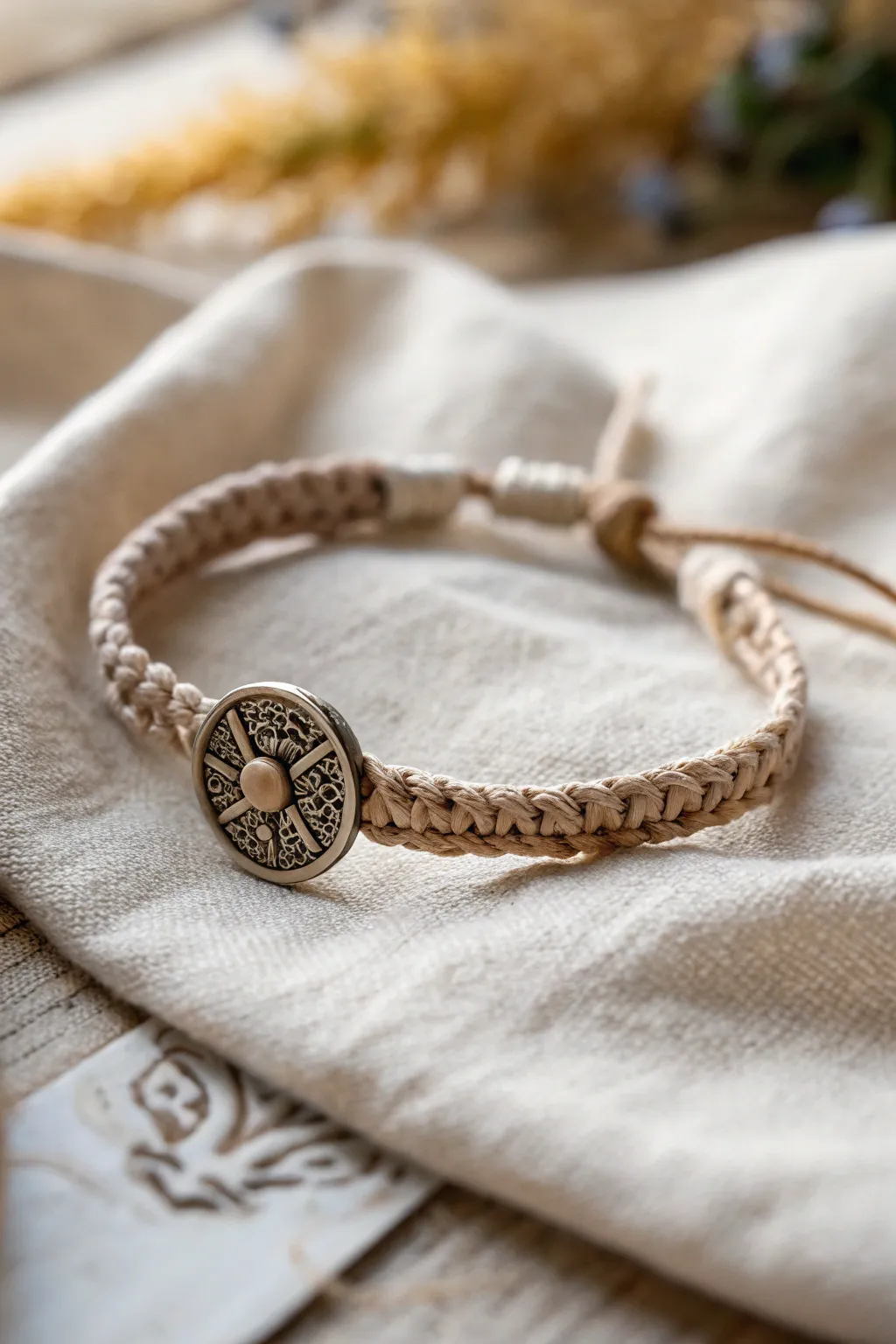 Embrace timeless elegance with a touch of history: a vintage button clasp bracelet that speaks volumes in simplicity.