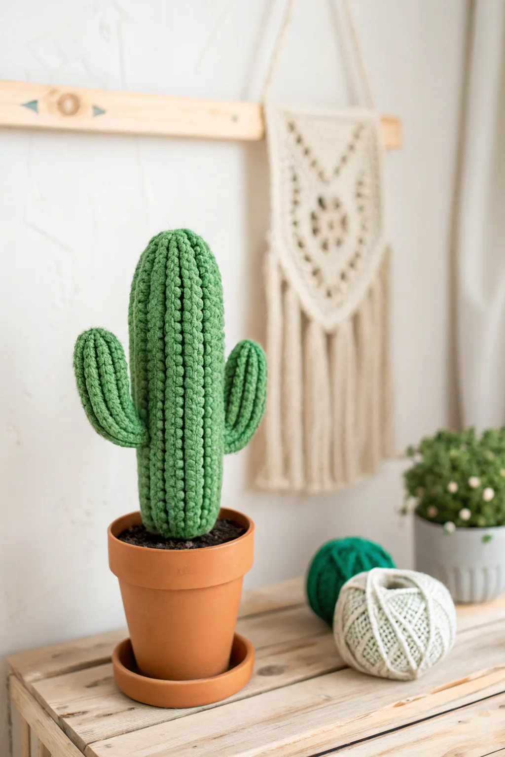 Add a touch of whimsy to your space with this charming, thorn-free crochet cactus! 🌵✨