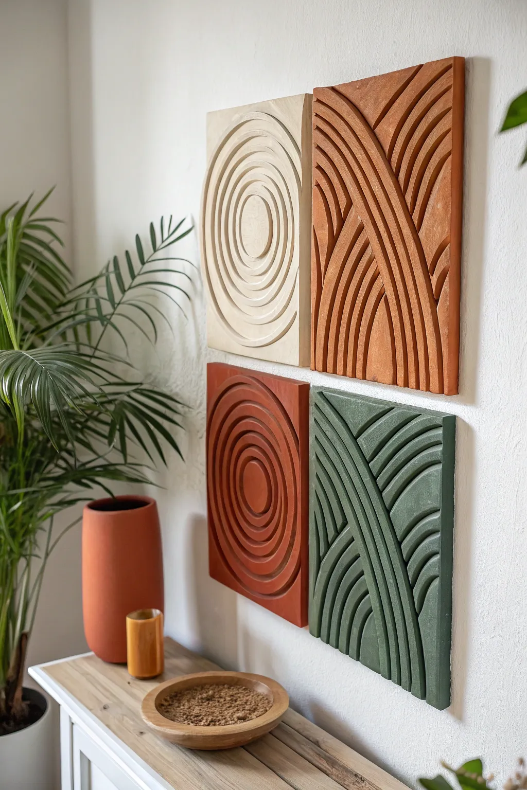 Elevate your space with the elegance of sculptural wall art, where simplicity meets bold creativity.