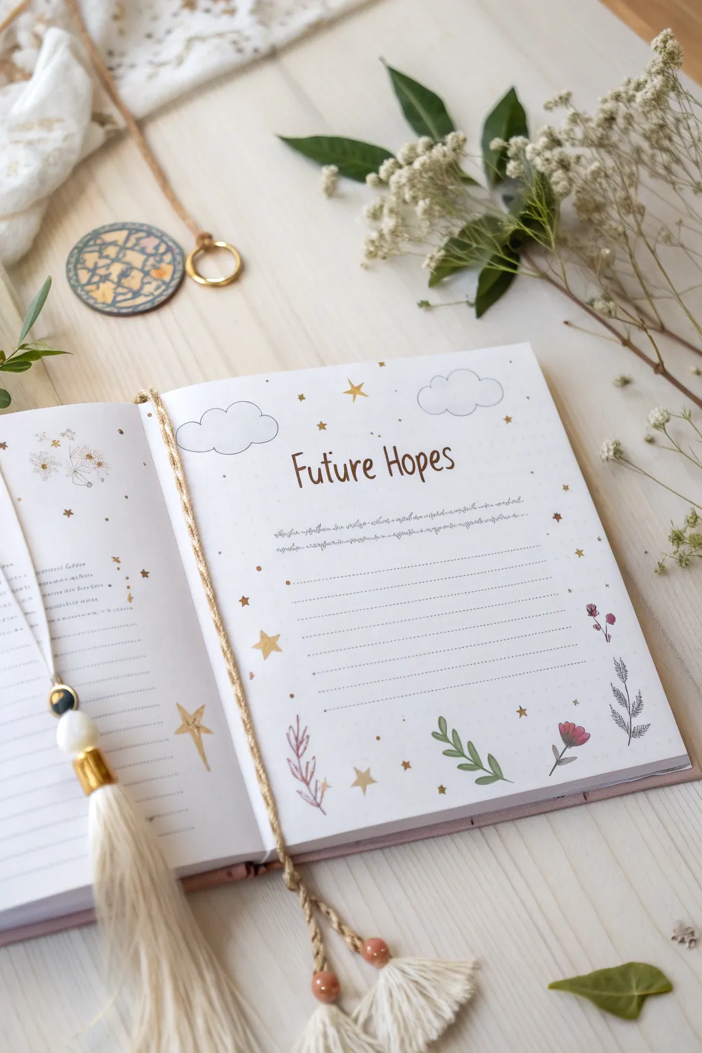Capturing dreams and hopes on a page, the perfect end to a heartfelt scrapbook journey.