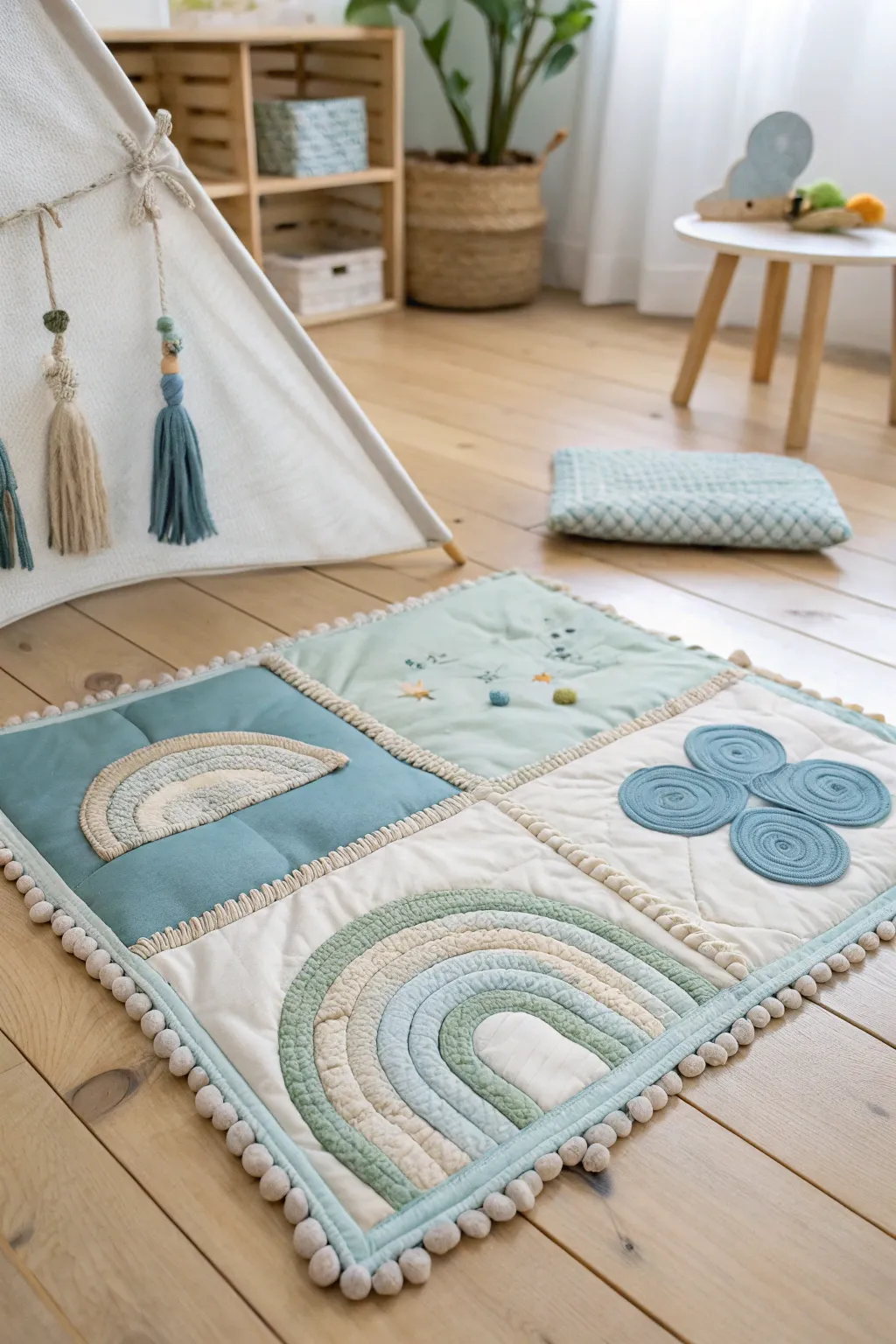Engage your baby's senses with a touch of Scandinavian charm—a perfect sensory play mat for endless exploration.