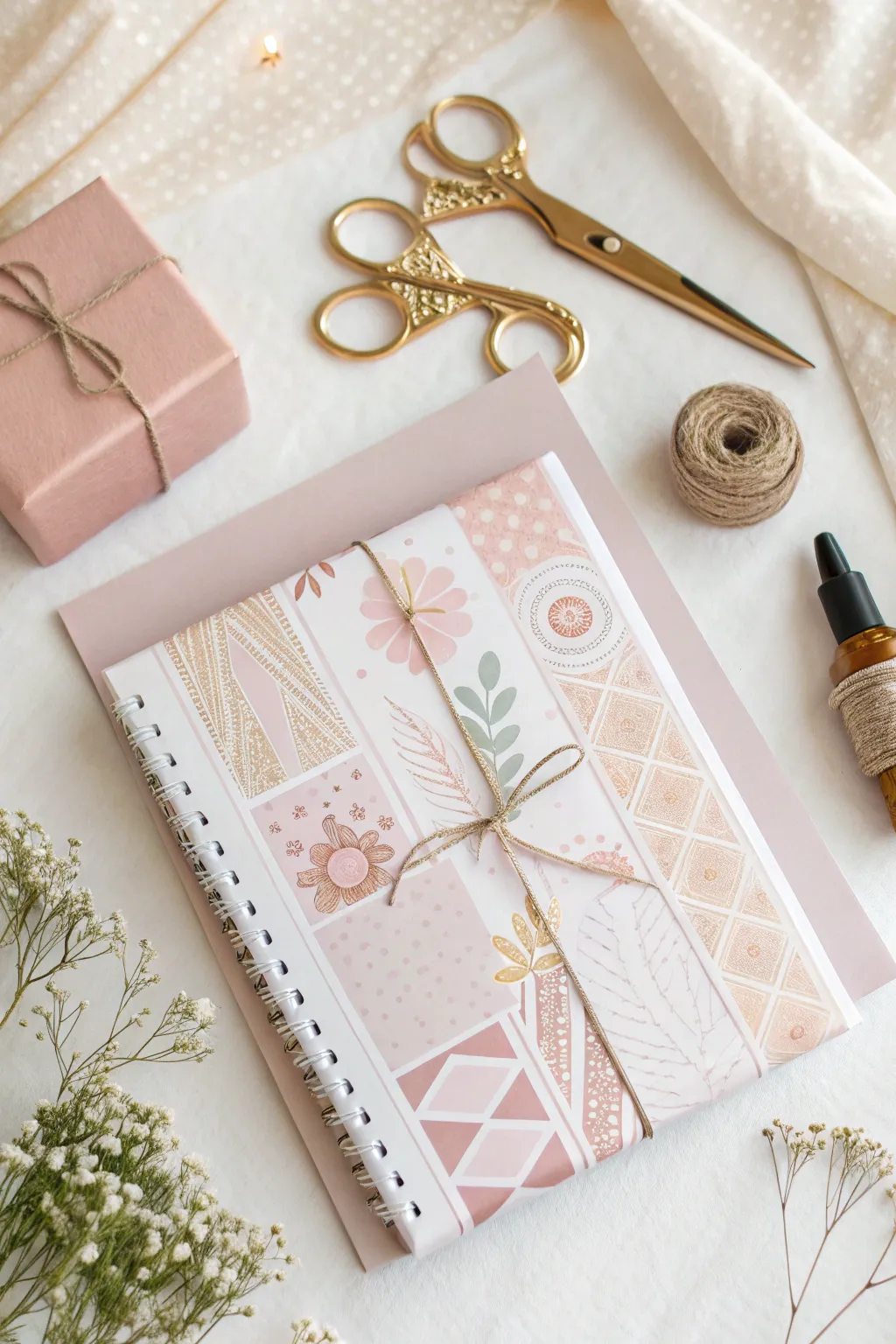 Transform your scrapbook with eco-friendly gift wrap backgrounds for a touch of minimalist elegance. 🌿📒✨