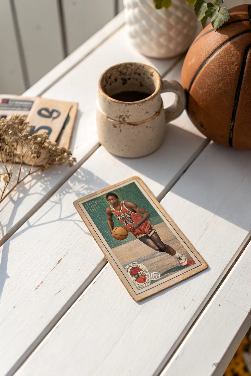 Capture nostalgia and craftsmanship with vintage basketball cards, a timeless touch for your scrapbook.