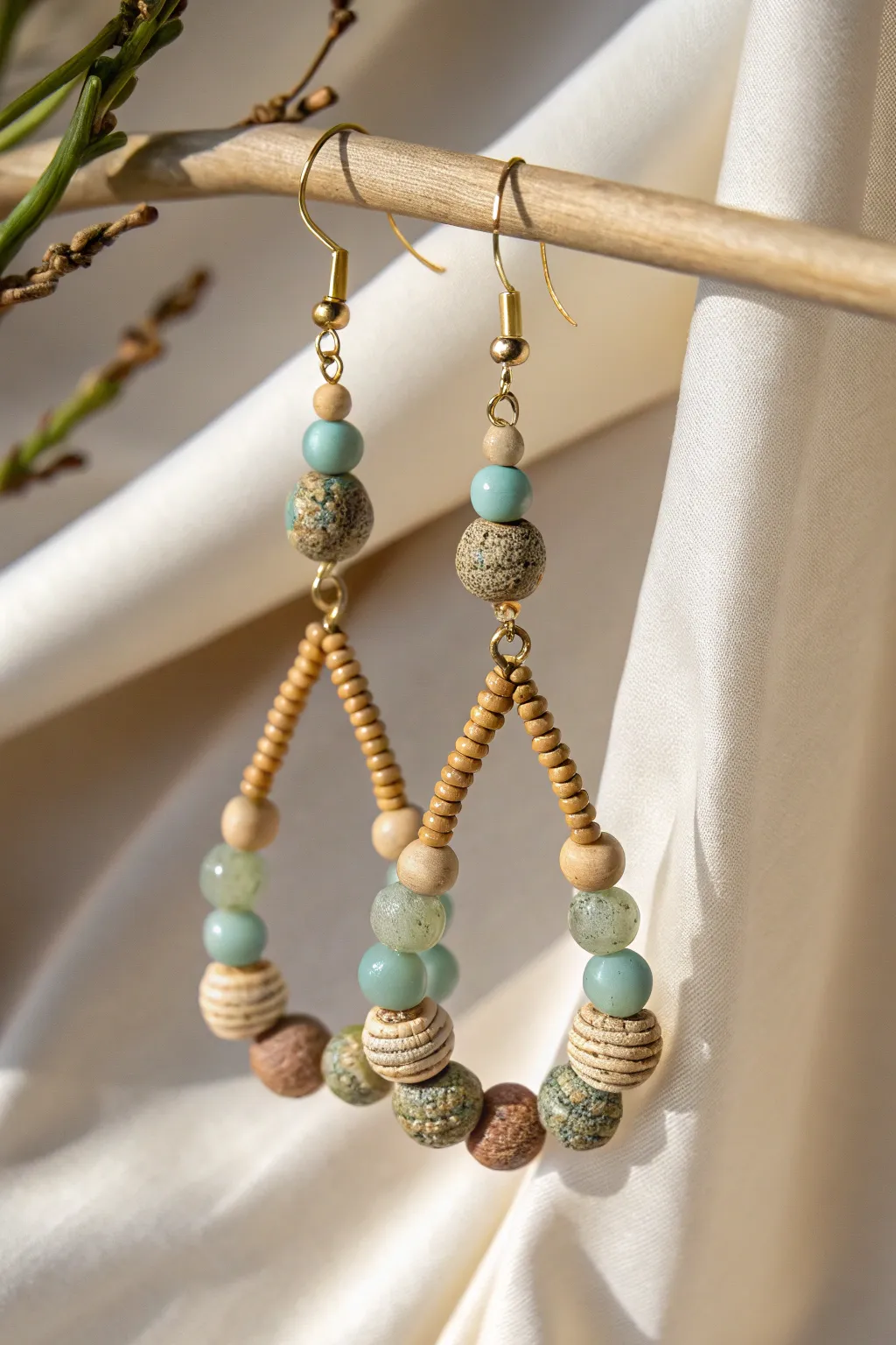 Unleash your inner art lover with these abstract beaded earrings!