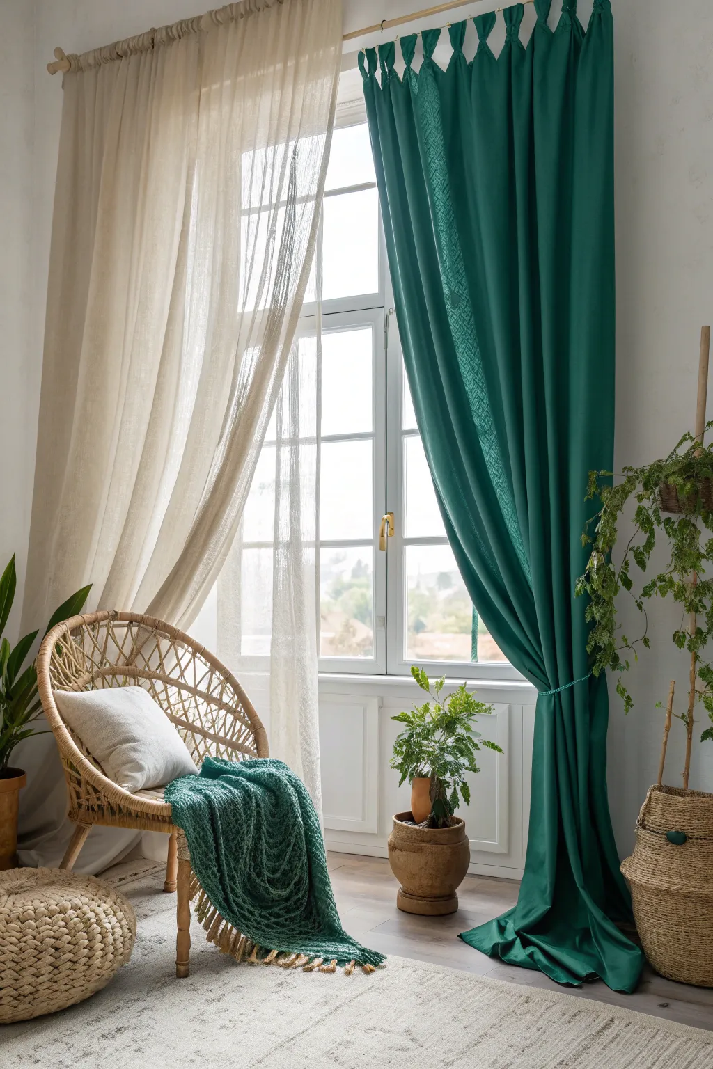 Transform your space with seasonal sheet curtains—embrace the beauty of change with a touch of bold elegance.