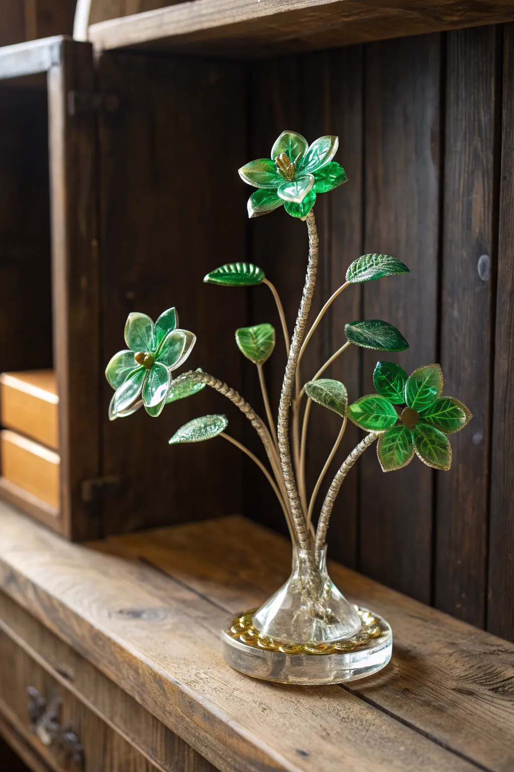 Discover the art of glass blowing with these exquisite miniature glass plants – perfect for adding a touch of craftsmanship to your decor.