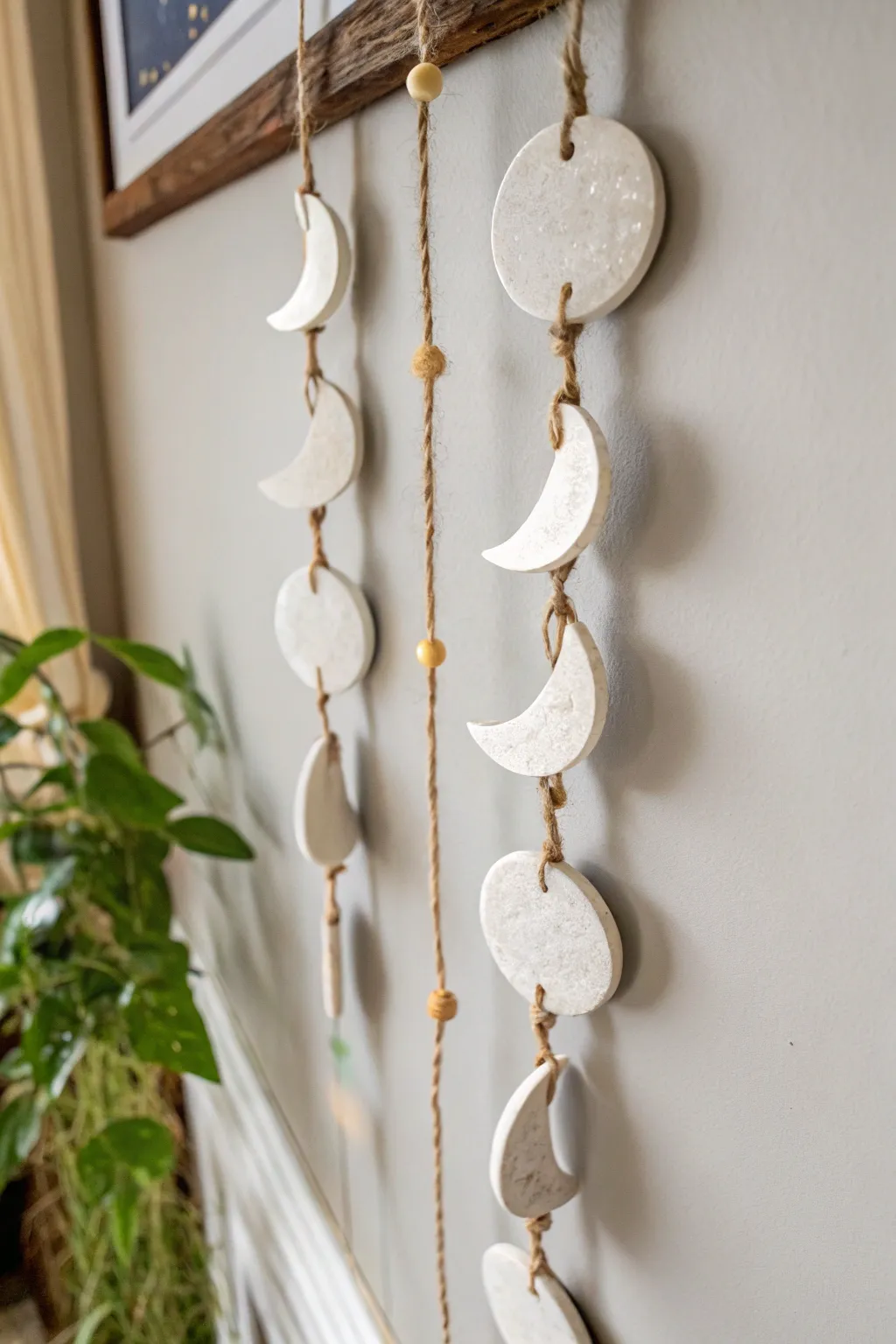 Bring the magic of the moon into your room with this enchanting moon phase garland. Perfect for minimalist and Boho vibes!