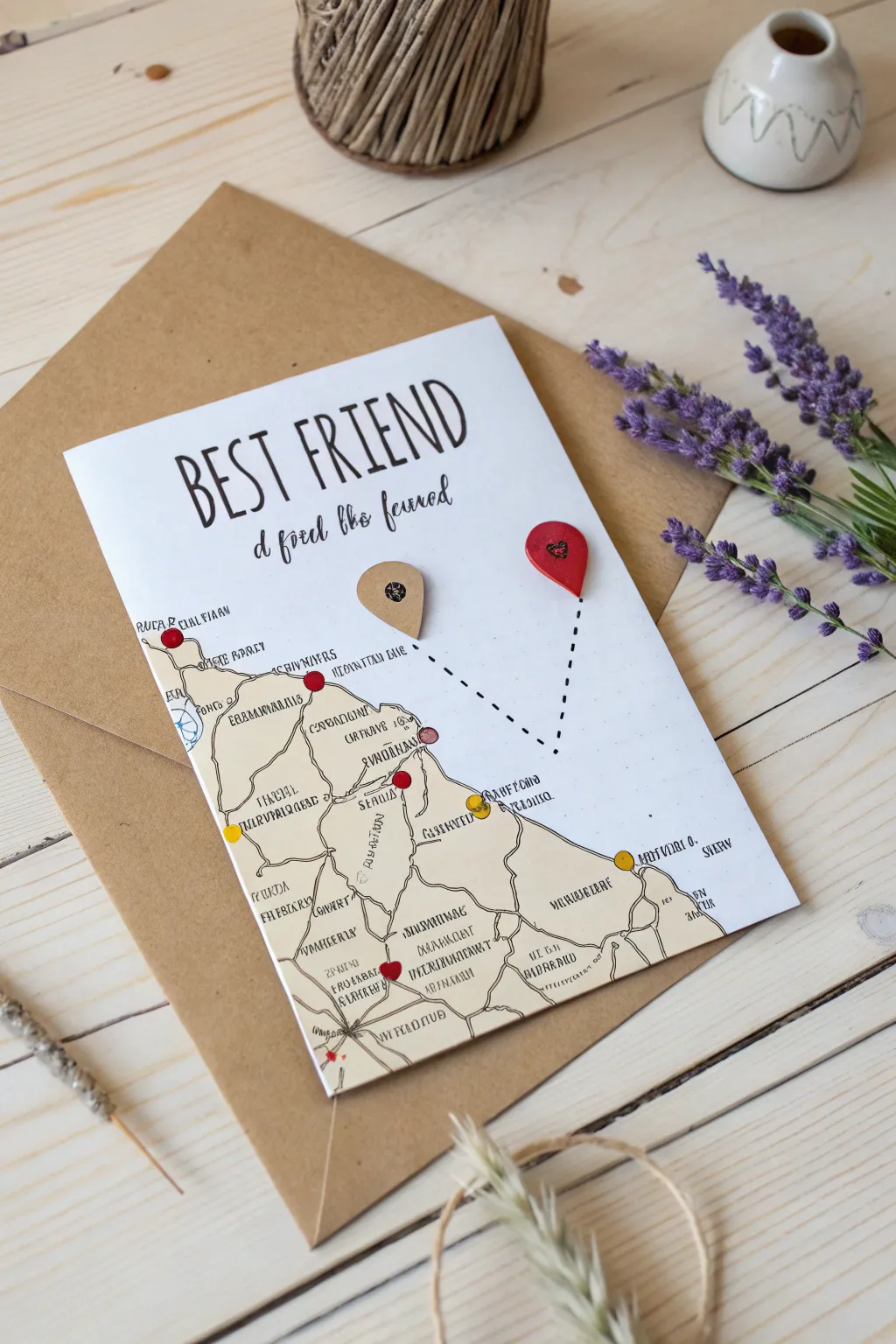 Chart your shared adventures with a nostalgic touch. #BestFriendCard #MapYourJourney
