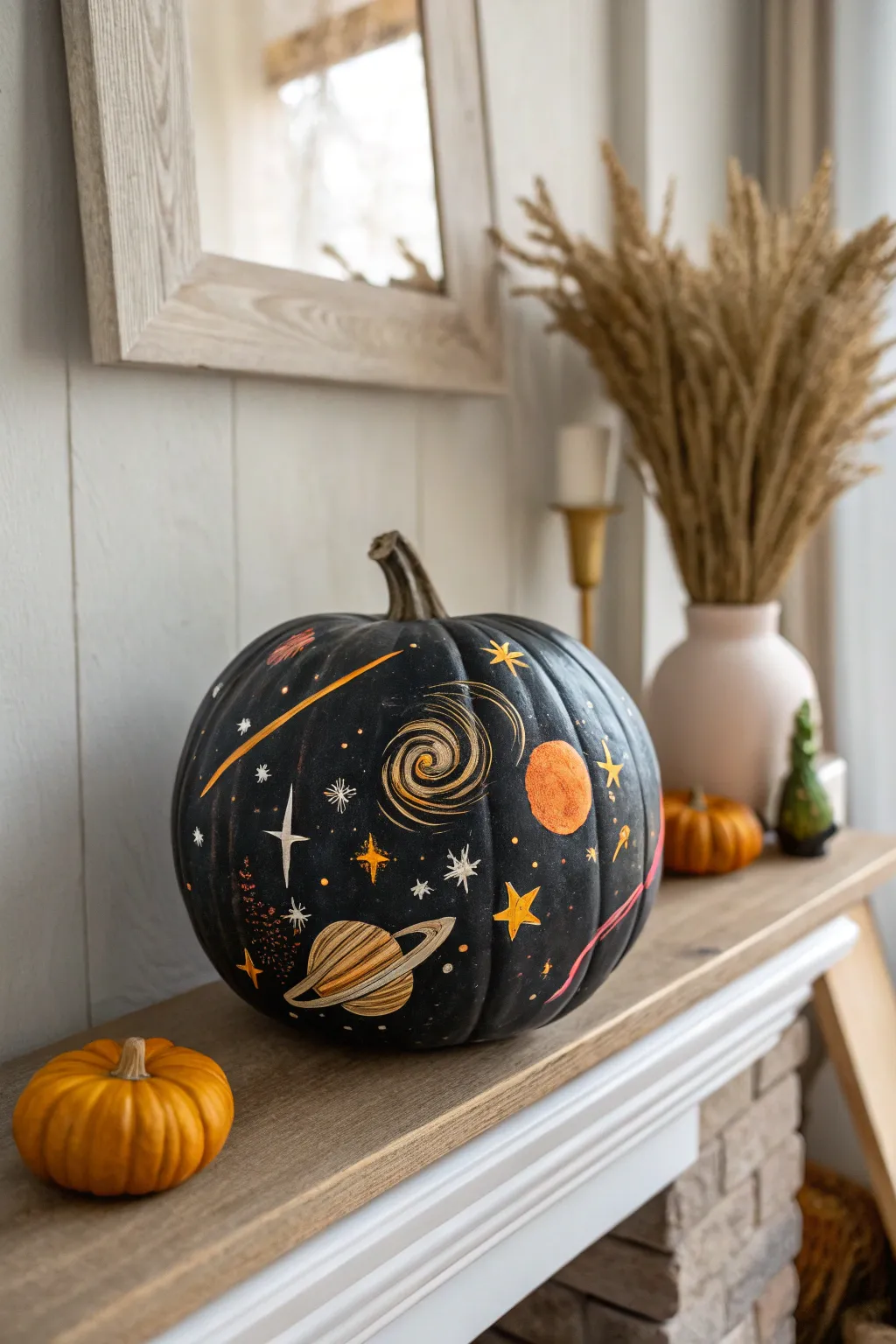 Transform your pumpkin into a celestial masterpiece and bring the night sky indoors.