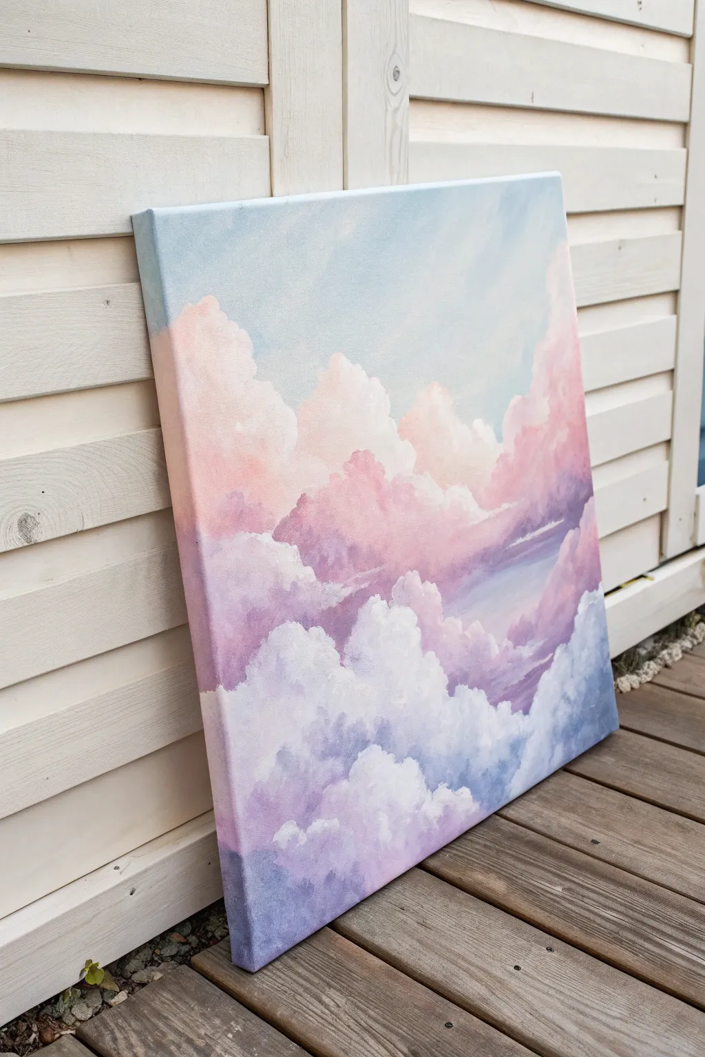 Embrace serenity with pastel clouds—perfect for a birthday celebration.