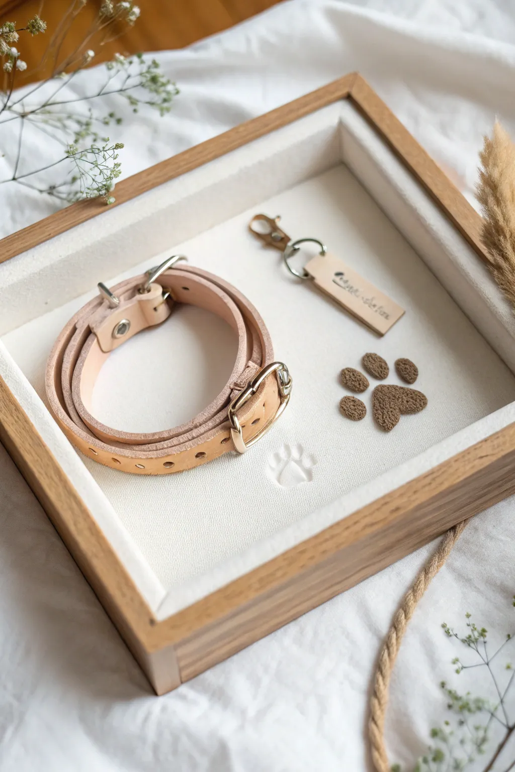 Celebrate your furry friend with a touch of Scandinavian charm in this personalized pet lover's shadow box.
