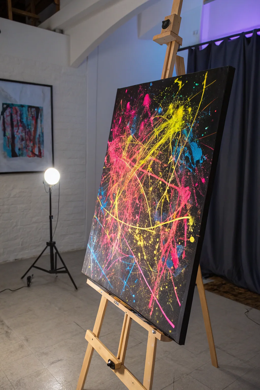 Unleash your creative spirit with bold, fluorescent expressions under black light.