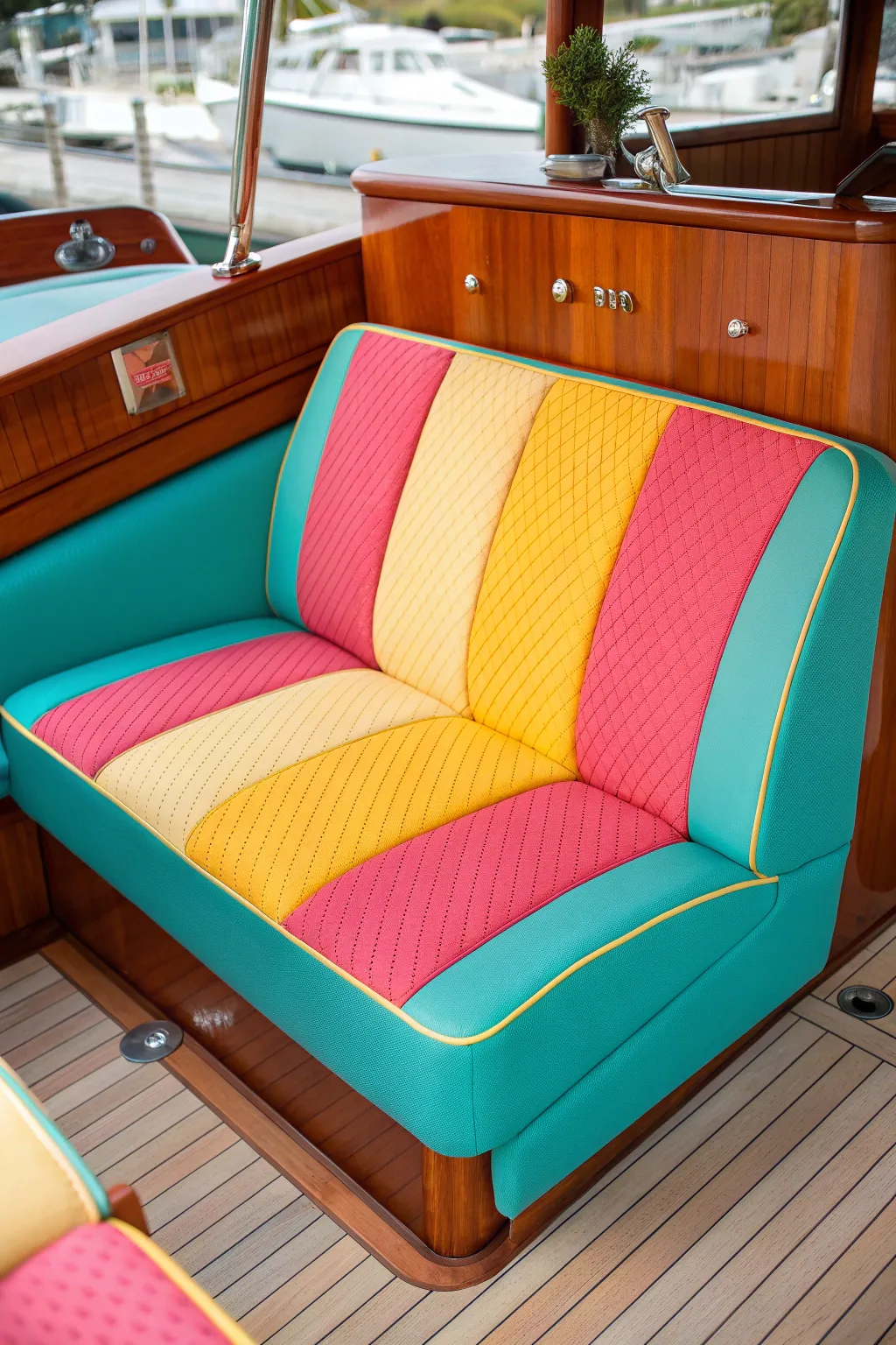 Elevate your boat's style with whimsical color combinations that promise a smile with every voyage.