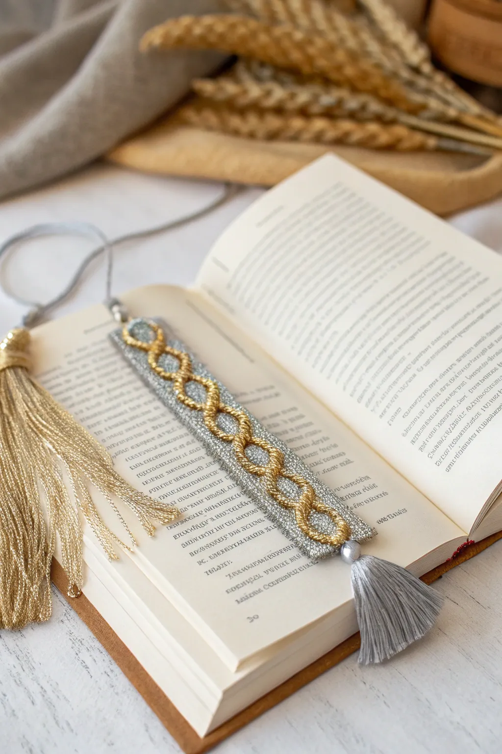 Add a touch of shimmering magic to your reading with this metallic marvel bookmark string.
