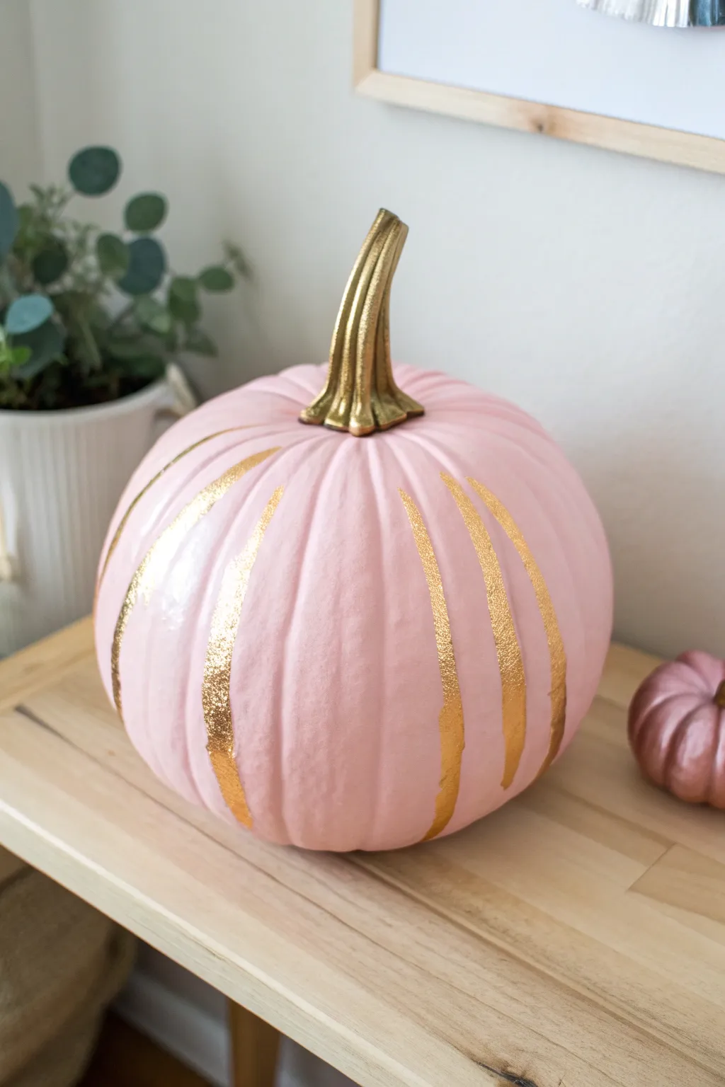 Elevate your breast cancer awareness decor with a touch of gold elegance.