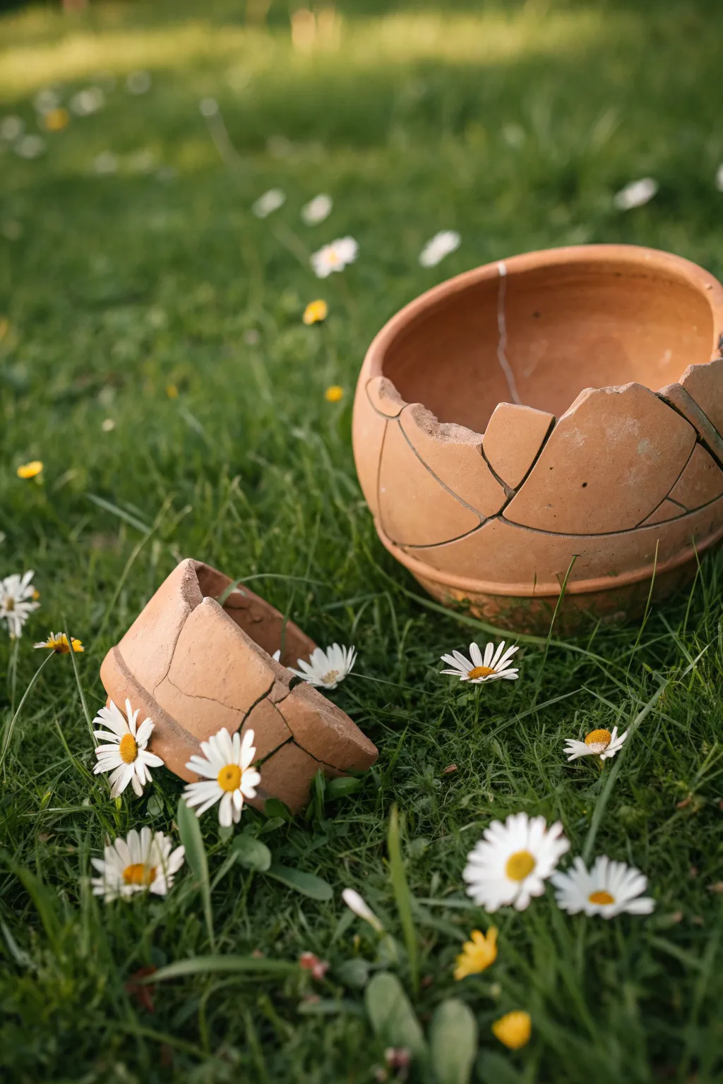Transform broken pots into charming garden borders with this creative and eco-friendly idea!