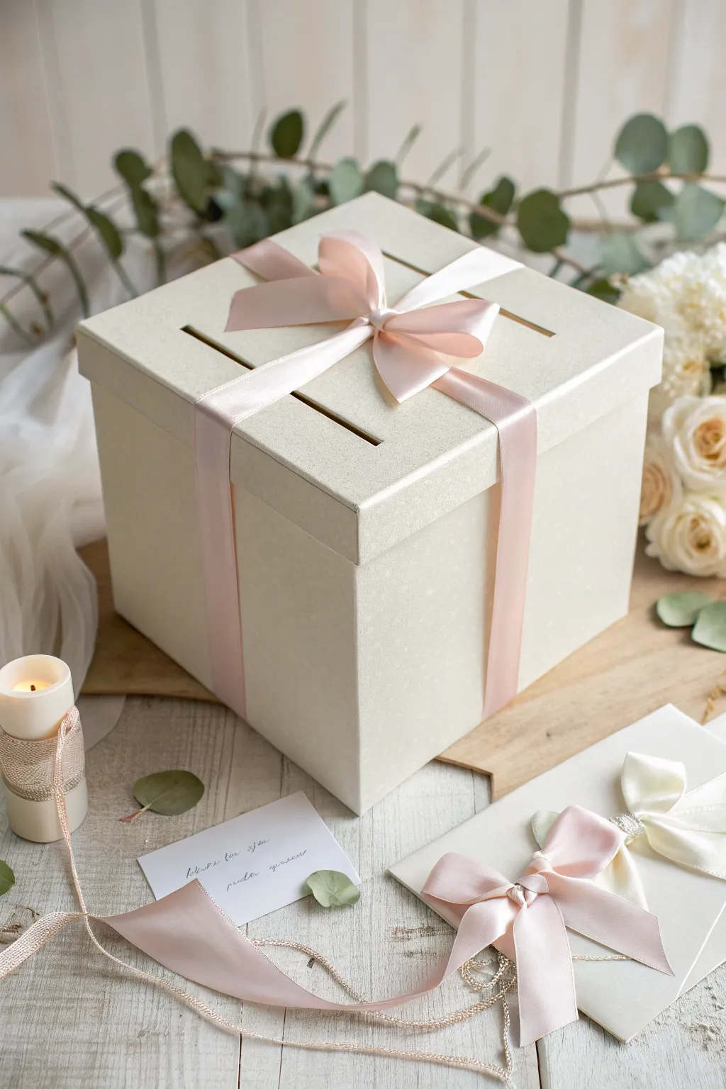 Chic and Simple: The Perfect Ribbon Box for a Memorable Baby Shower.
