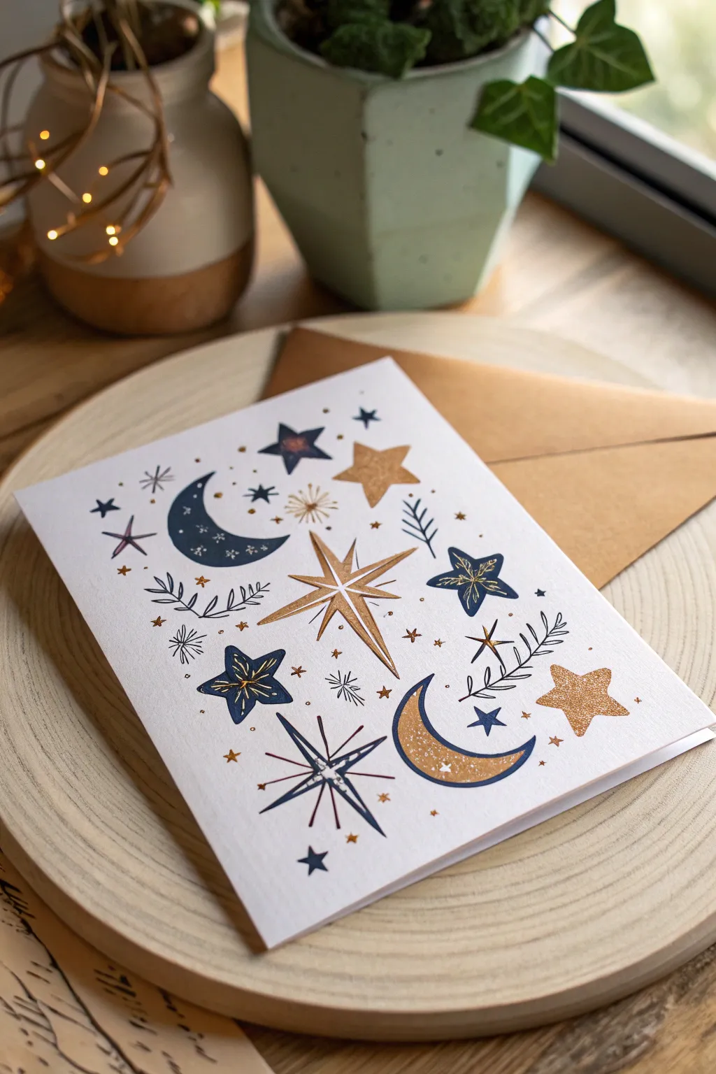 Embrace the magic of the cosmos with celestial-inspired card designs.