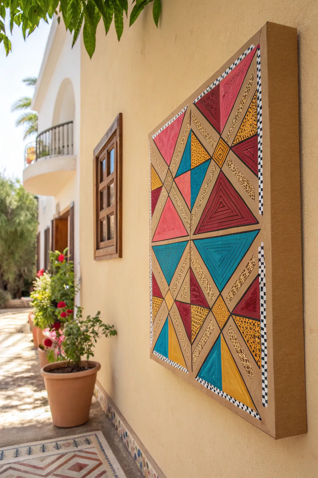 Bring life to your space with vibrant cardboard art—where bold colors meet minimalist elegance.