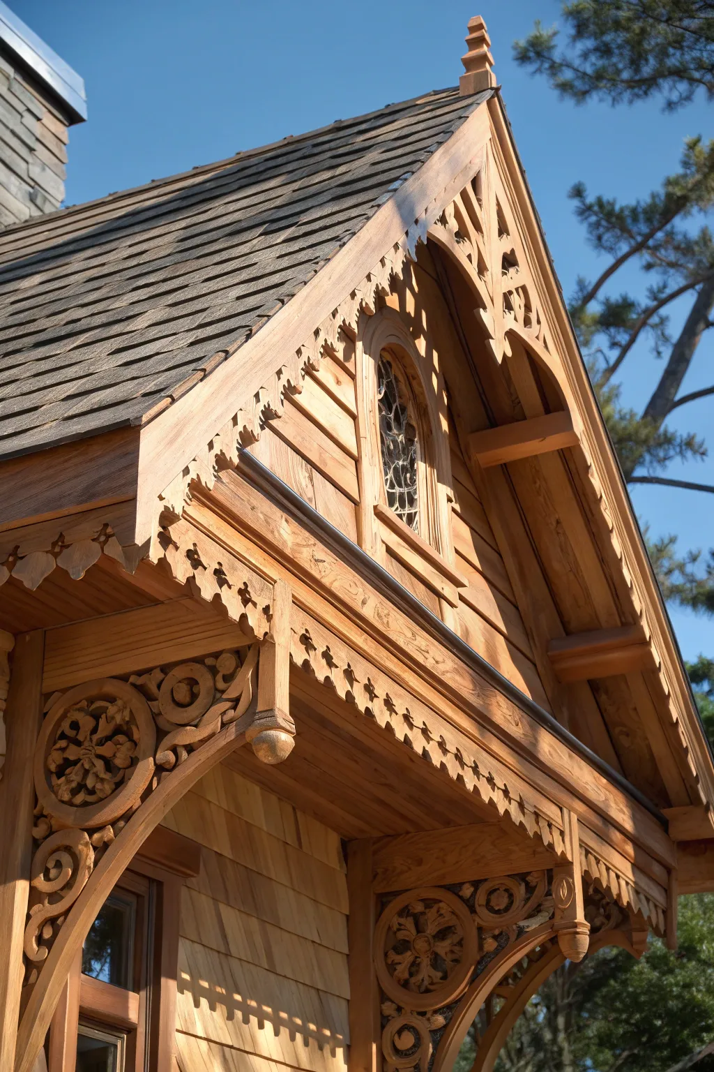 Enhance your home's charm with elegant cedar gable brackets that blend style and support effortlessly.