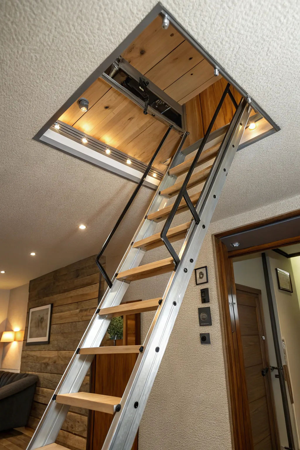 Sleek and Discreet: Elevate Your Space with Modern Compact Folding Stairs