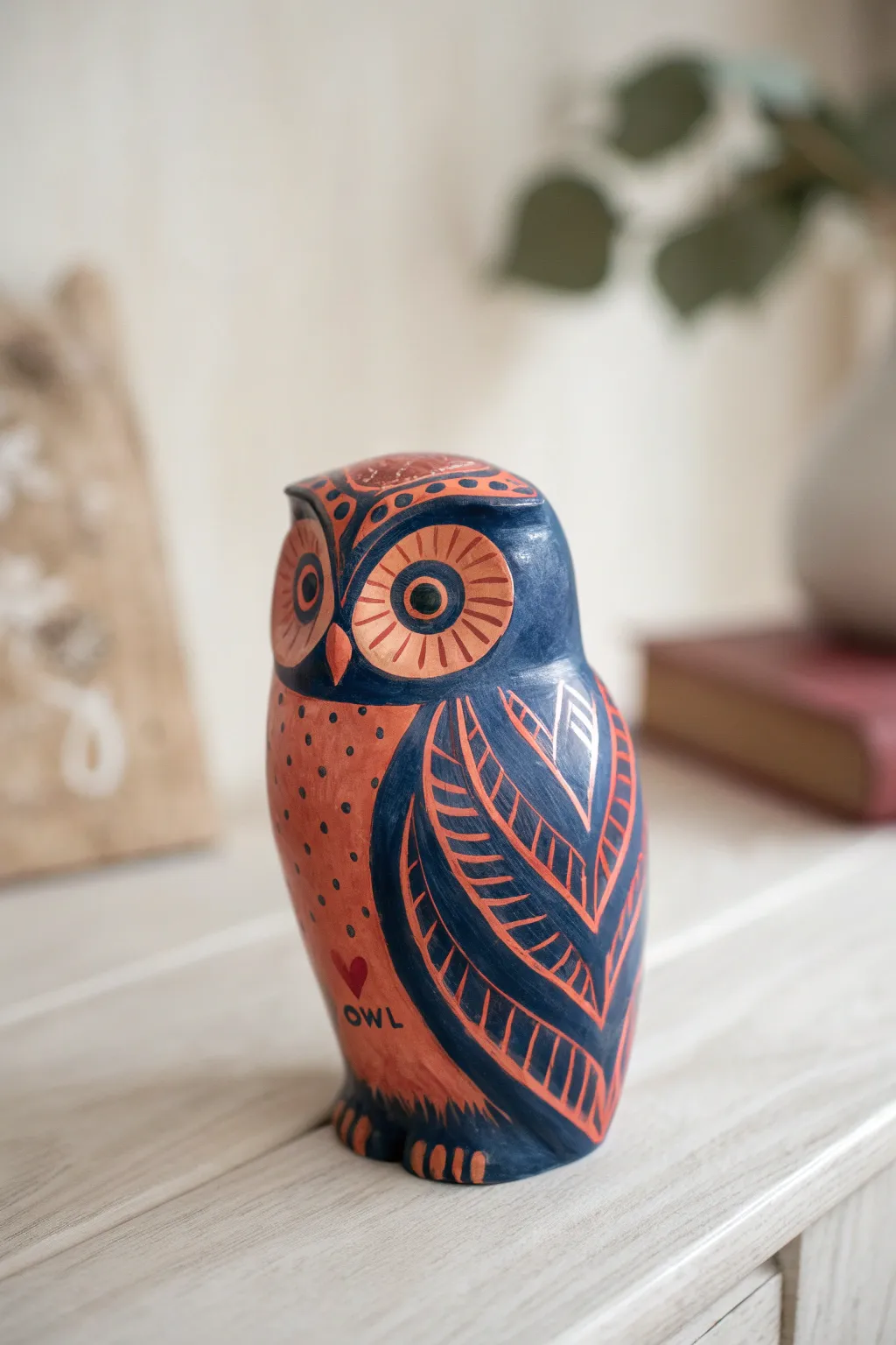 Add a personal touch to your decor with a handcrafted ceramic owl, complete with a heartfelt message for that special someone.