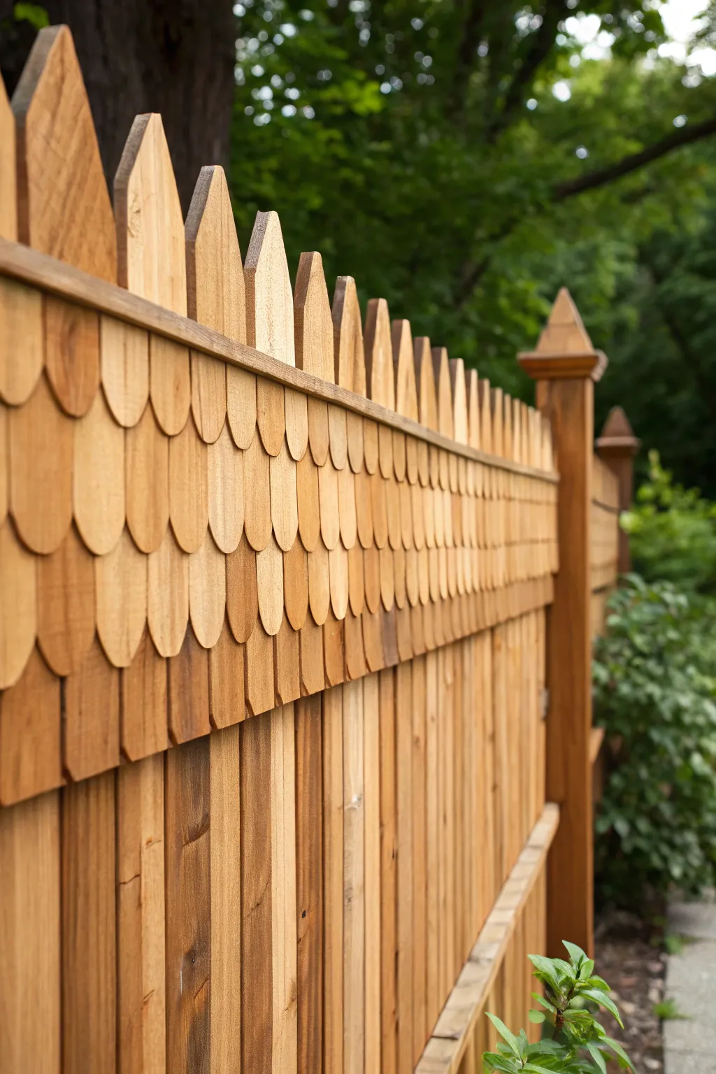 Transform your yard with rustic charm: Cedar Shingle Pickets for an affordable DIY fence.