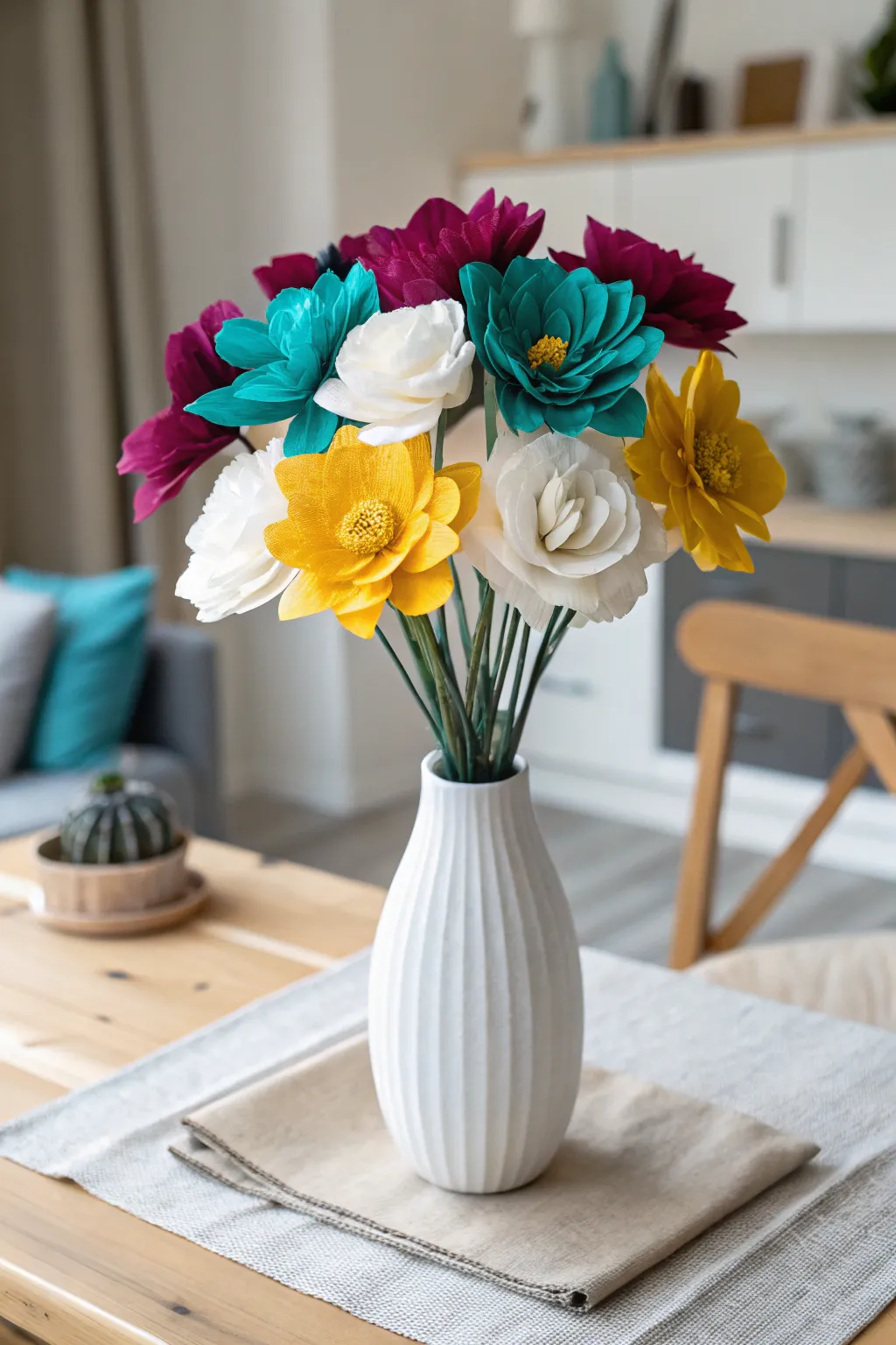Brighten your space with a pop of color and creativity! 🌼✨ This DIY paper flower centerpiece is both stunning and simple, perfect for adding a handcrafted touch to your decor.