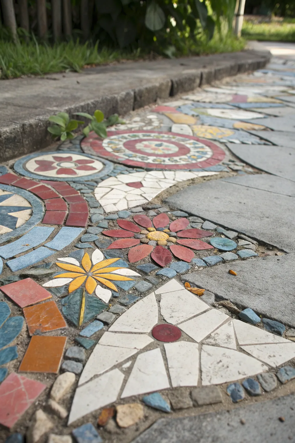 Transform your space with a DIY mosaic masterpiece, turning leftover tiles into a stunning floor feature.