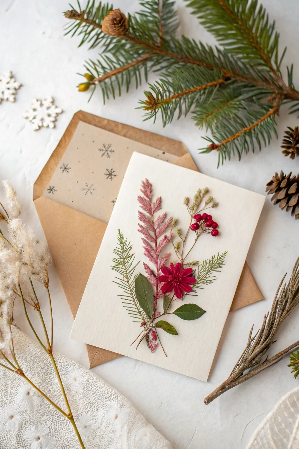 Celebrate the season with eco-friendly elegance: a Christmas card that cares for your friend and the planet.
