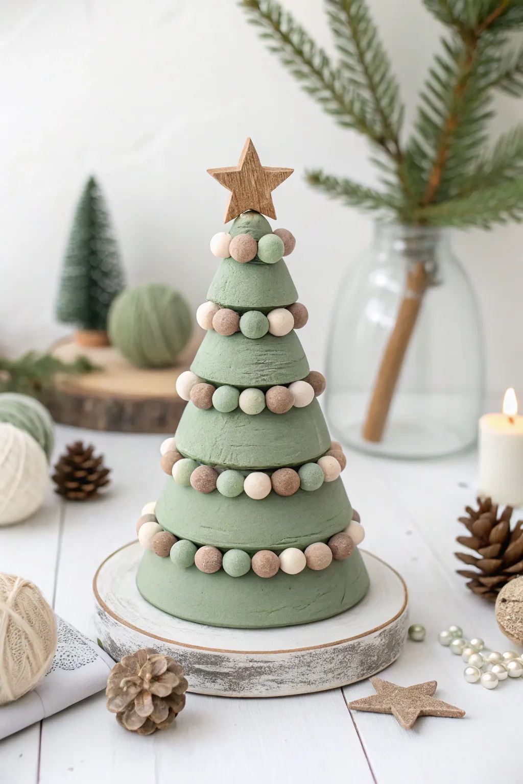Embrace the beauty of simplicity this season with a handcrafted clay Christmas tree, a perfect blend of minimalist and Boho elegance.
