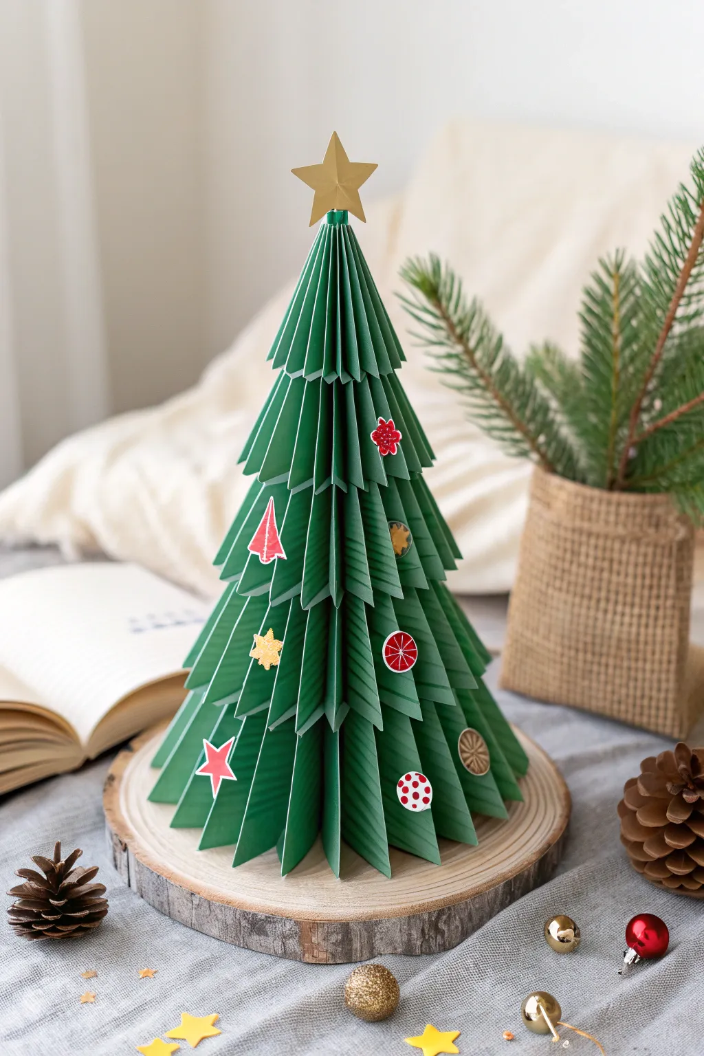 Celebrate the joy of handcrafted Christmas magic with these delightful accordion-folded trees, perfect for little hands and big imaginations!
