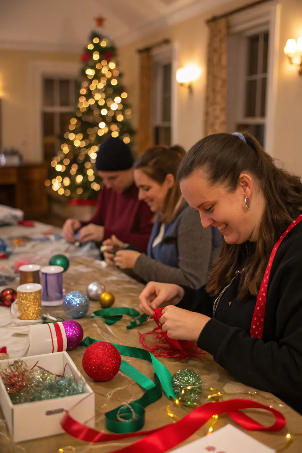 Create unique decorations at a craft workshop.