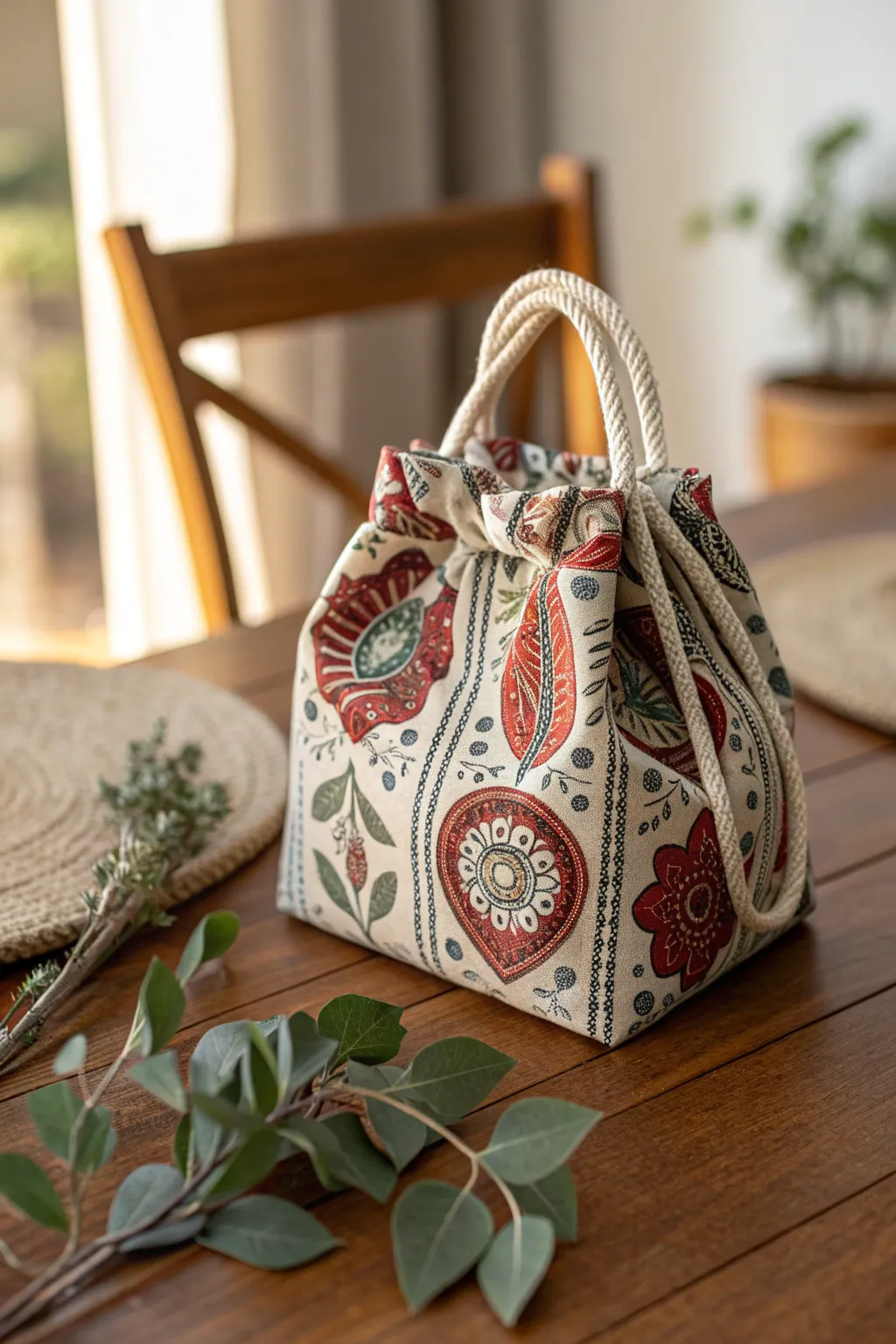 Embrace sustainable gifting with charming upcycled fabric bags, perfect for a thoughtful holiday season touch.