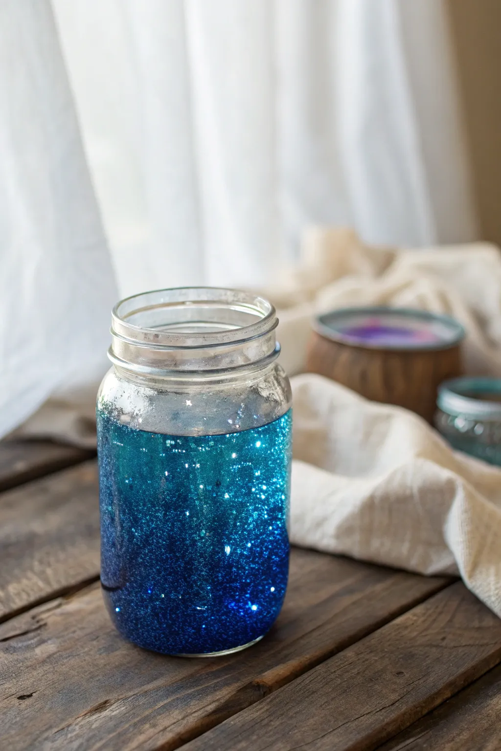 Embrace tranquility this holiday season with a chic and calming glitter jar.