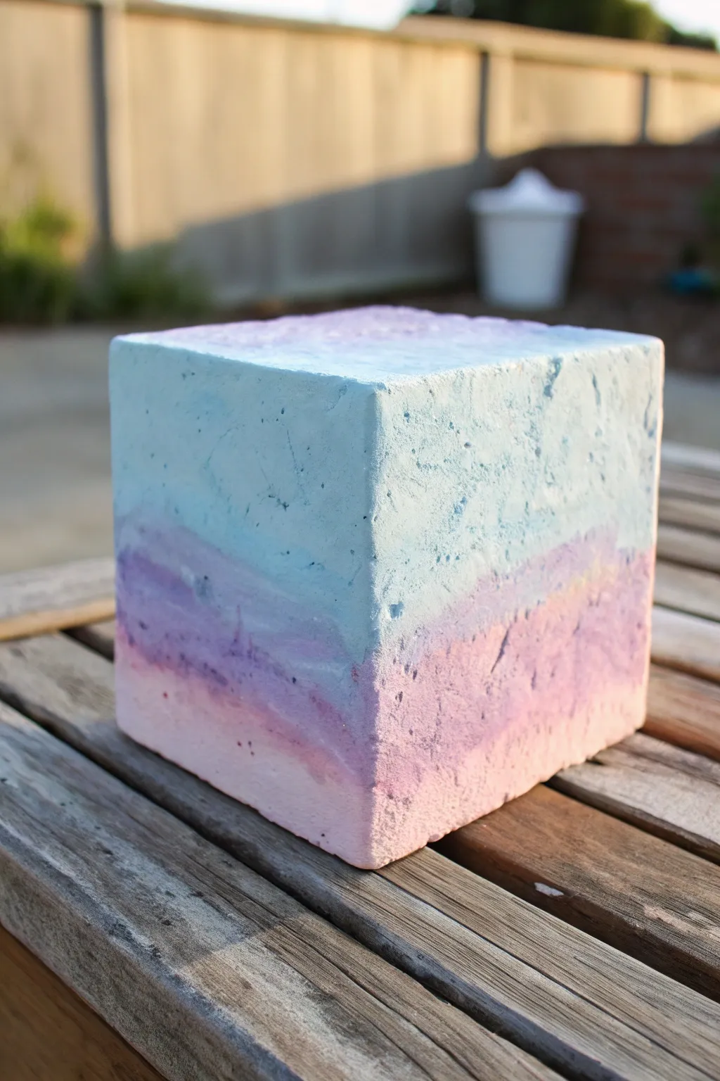Transform your space with a touch of artistry: the watercolor-washed cinder block.