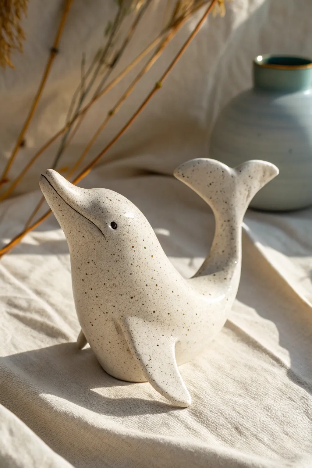 Embrace the playful elegance of handcrafted clay dolphins, where simplicity meets natural beauty.