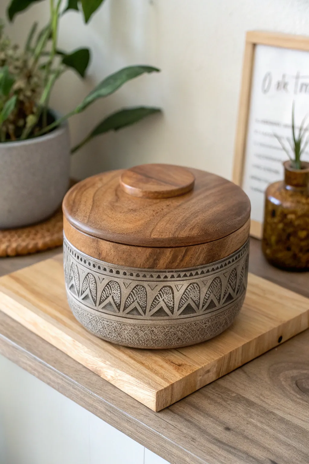 Discover the charm of eclectic elegance with this clay box masterpiece—where craftsmanship meets creativity.