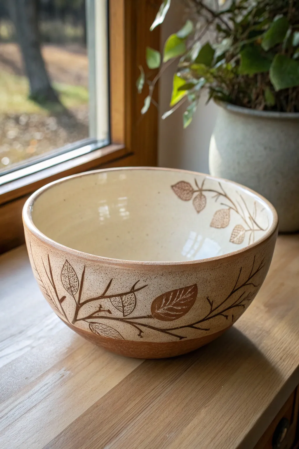 Embrace nature's beauty with this handcrafted clay bowl, a perfect blend of Scandinavian simplicity and boho charm.