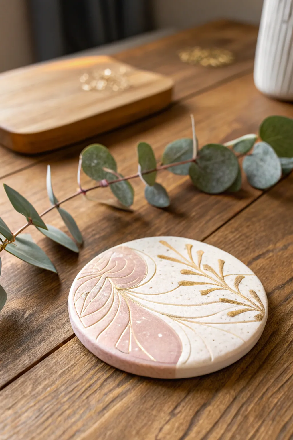 Elevate your coffee table with handcrafted clay coasters—where simplicity meets elegance.