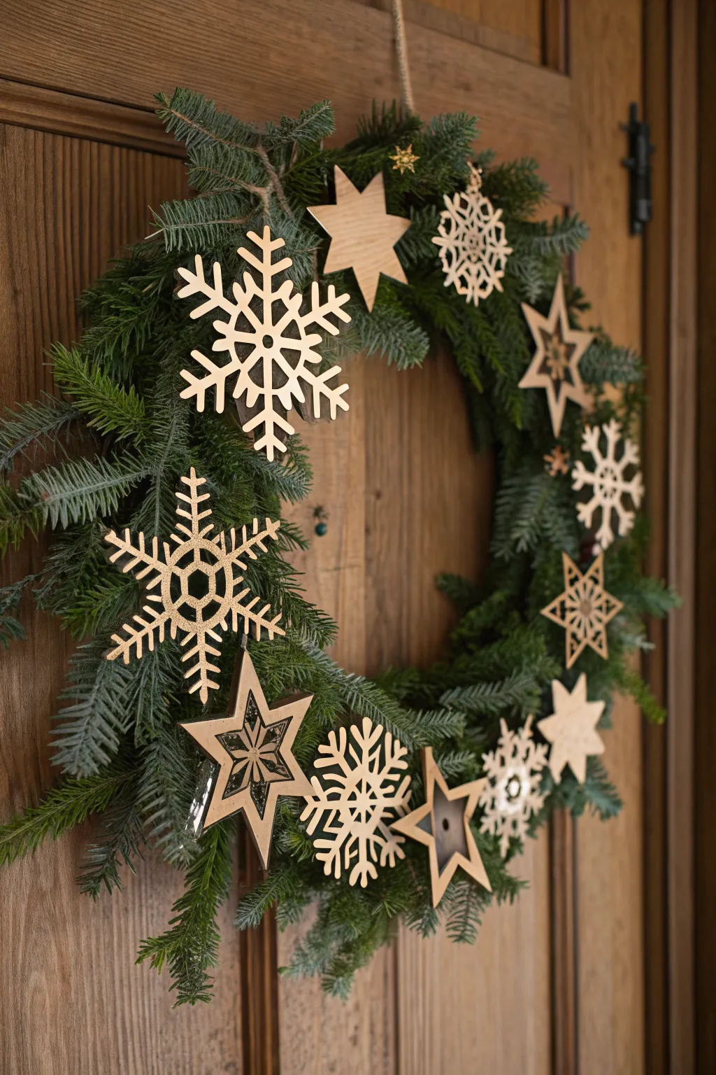 Elevate your holiday decor with a CNC-crafted Christmas wreath that combines modern design and traditional charm.